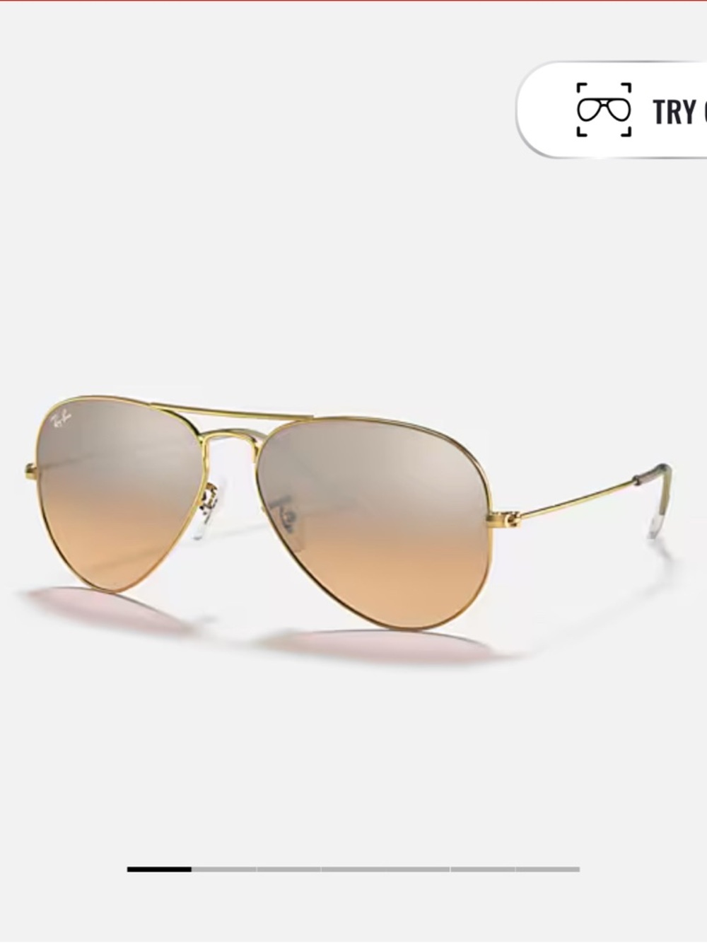 Ray-Ban Gold Frame Sunglasses with Brown Gradient Lenses